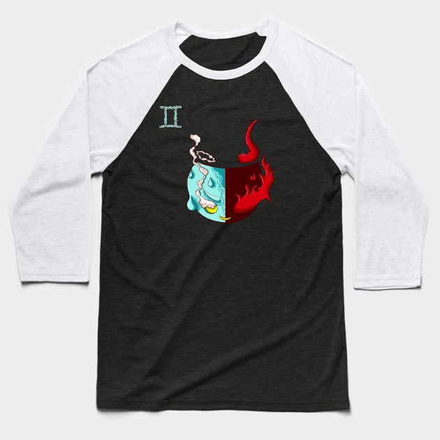 the gemini Baseball T-Shirt by rikiumart21